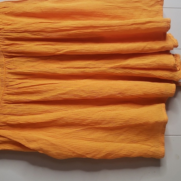 Women's Sleeveless Woven Smocked Romper Halter Wild Fable mango orange - Picture 6 of 8